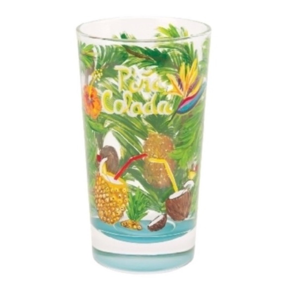 Lolita Other - Lolita Pina Colada Hand Painted Cocktail Glass 16oz Tropical Gift Box